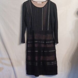 Calvin Klein Black Long Sleeve Sheath Dress Size Medium